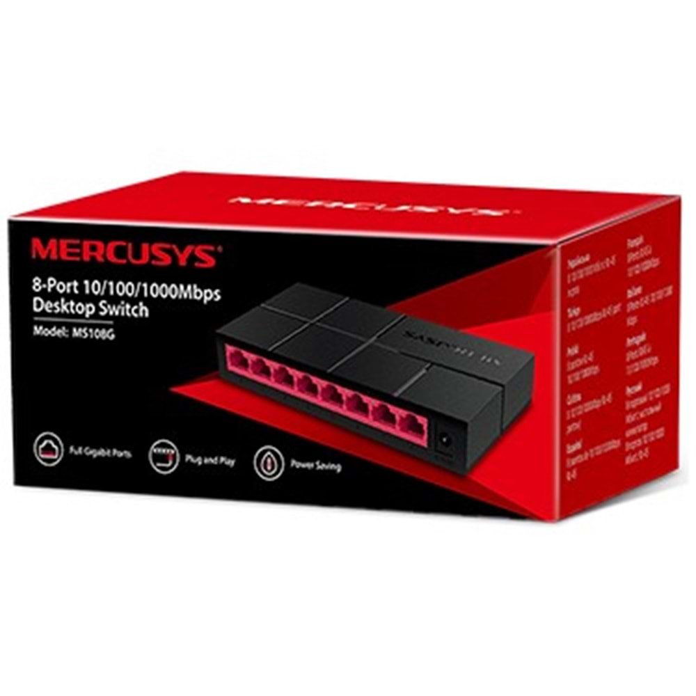 MERCUSYS MS108G 8 PORT 10/100/1000 GIGABİT SWİTCH