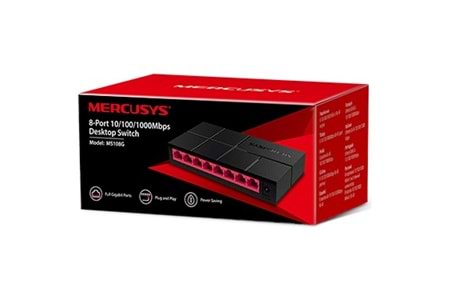 MERCUSYS MS108G 8 PORT 10/100/1000 GIGABİT SWİTCH