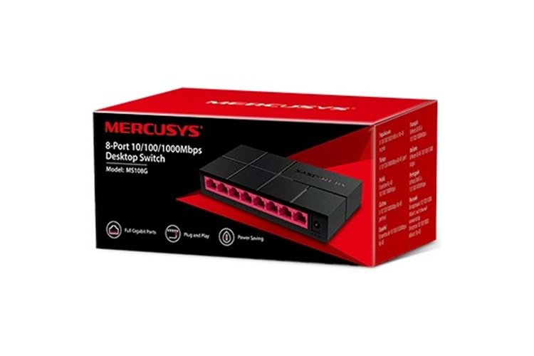 MERCUSYS MS108G 8 PORT 10/100/1000 GIGABİT SWİTCH