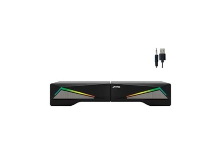 JEDEL S550 SOUND BAR USB + 3.5MM KABLOLU RGB MASAÜSTÜ - TV HOPARLÖR ( DİKEY/YATAK KULLANIM )