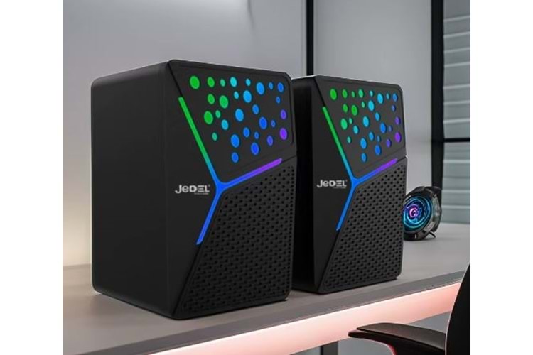 JEDEL USB 1 + 1 COLORFUL RAİNBOW HOPARLÖR S554