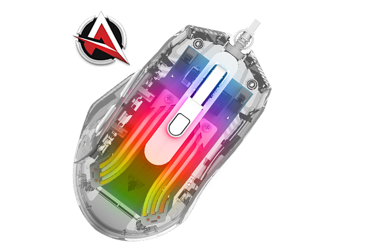 JEDEL GM1400 6D 7200 DPİ RGB ŞEFFAF 1.5M KABLOLU GAMİNG MOUSE