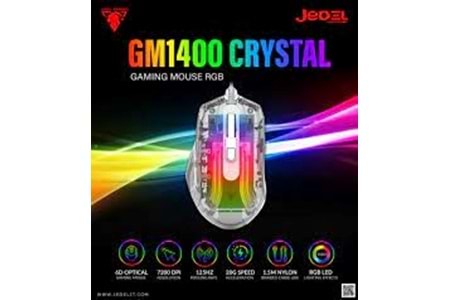 JEDEL GM1400 6D 7200 DPİ RGB ŞEFFAF 1.5M KABLOLU GAMİNG MOUSE
