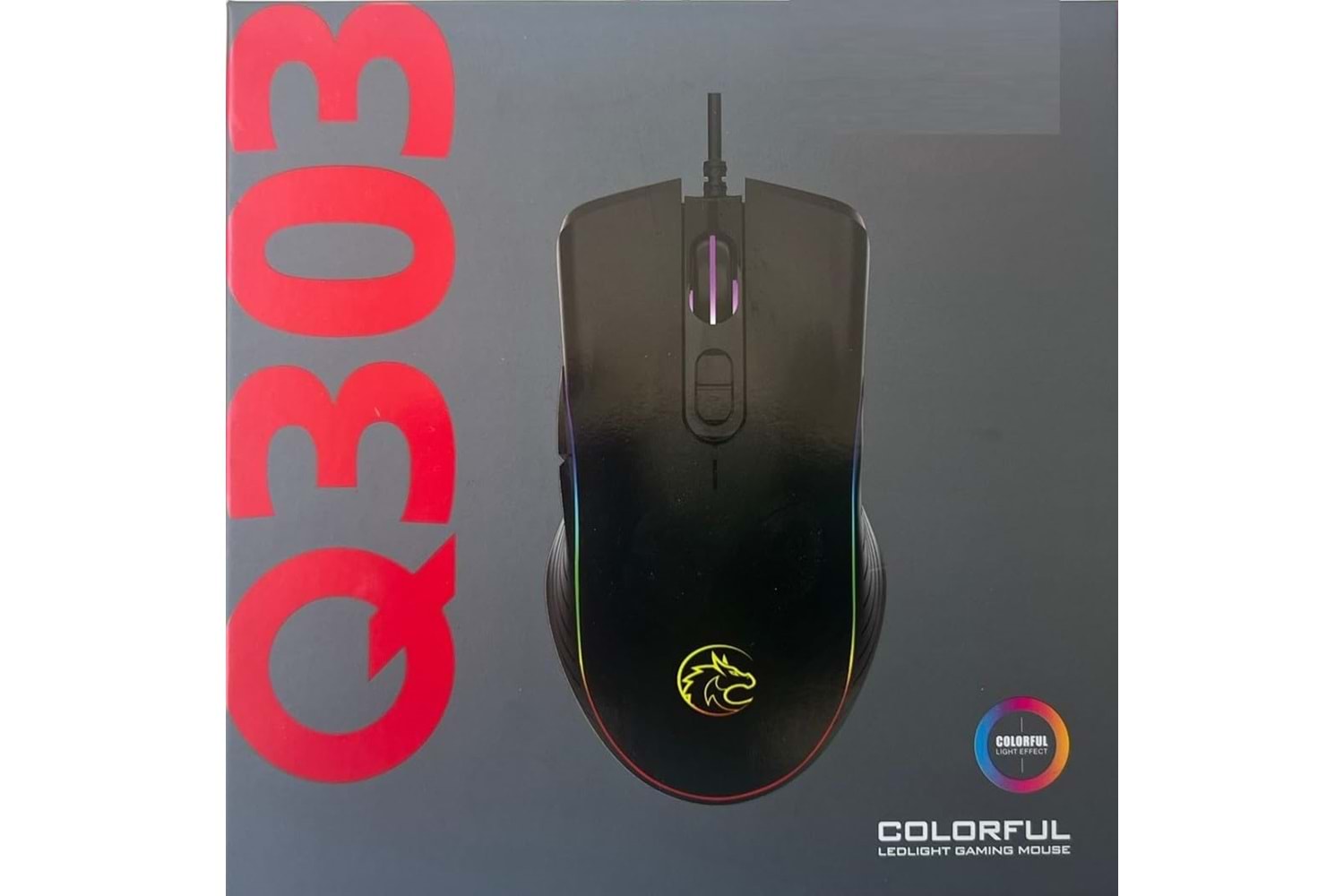 TRİO QS303 7D 1200-2400-3200-7200 DPİ KABLOLU GAMİNG MOUSE