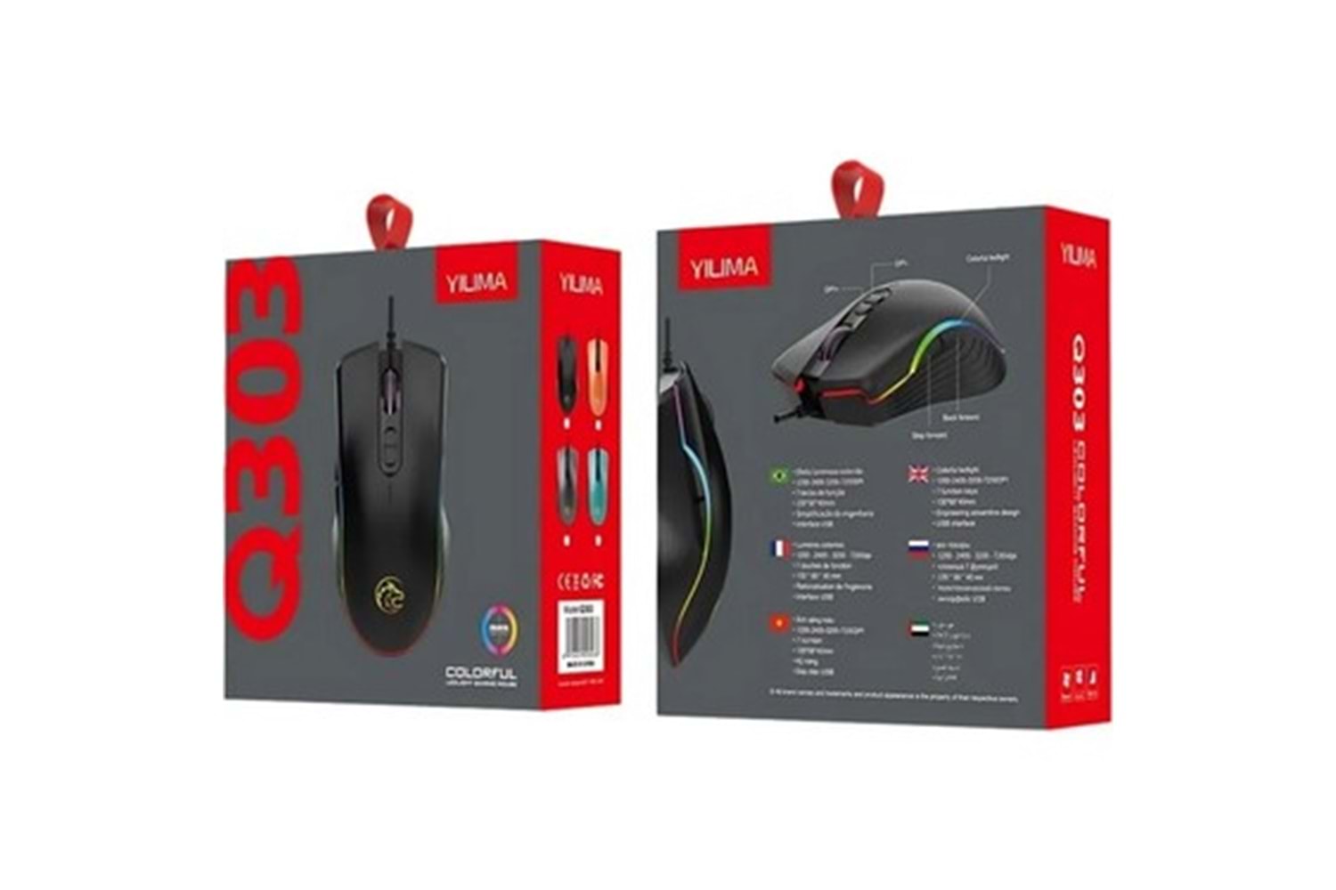 TRİO QS303 7D 1200-2400-3200-7200 DPİ KABLOLU GAMİNG MOUSE