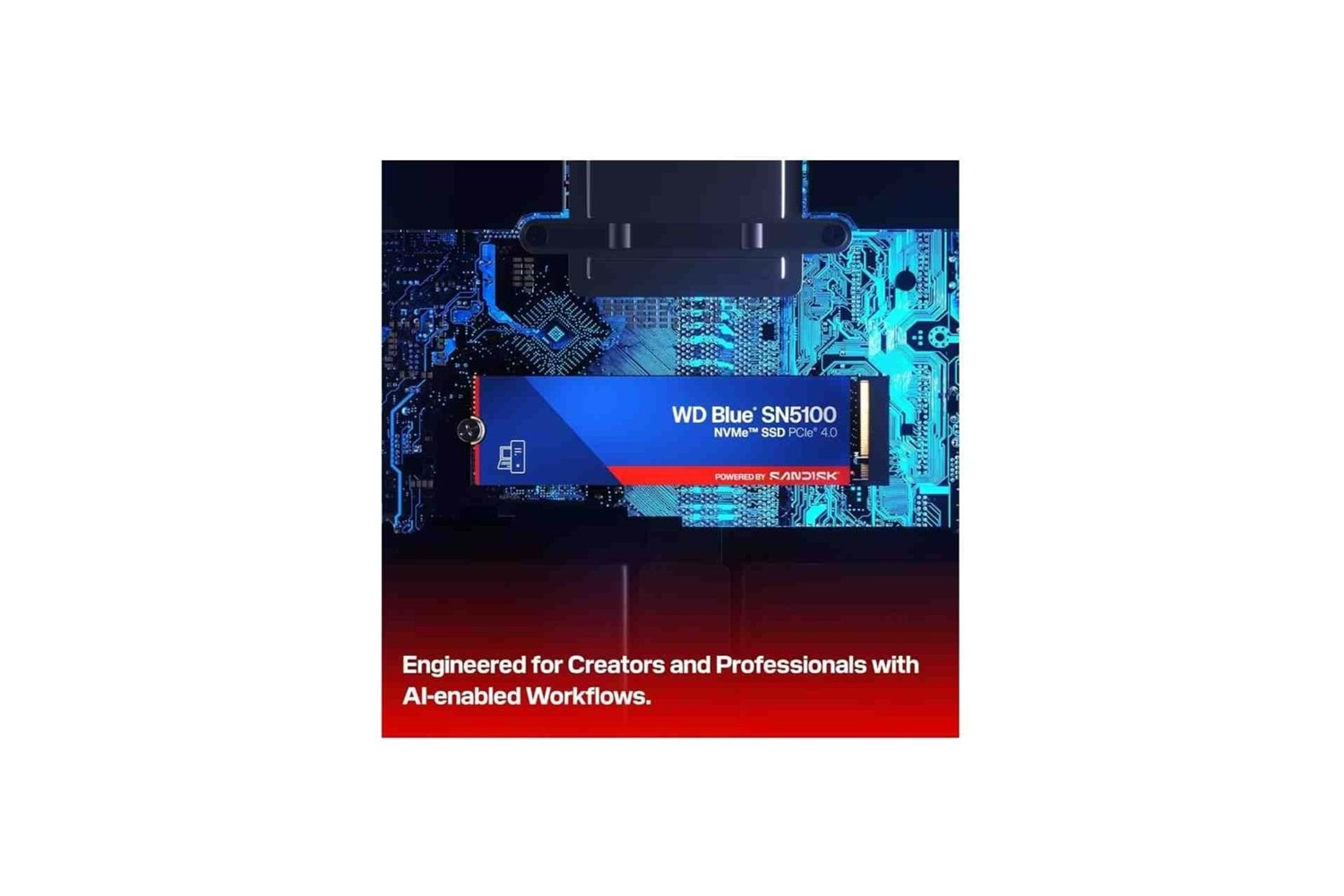 WD BLUE SN5100 500GB M.2 NVME (6600/5600MB/S) PCIE 4.0 NVME SSD DISK