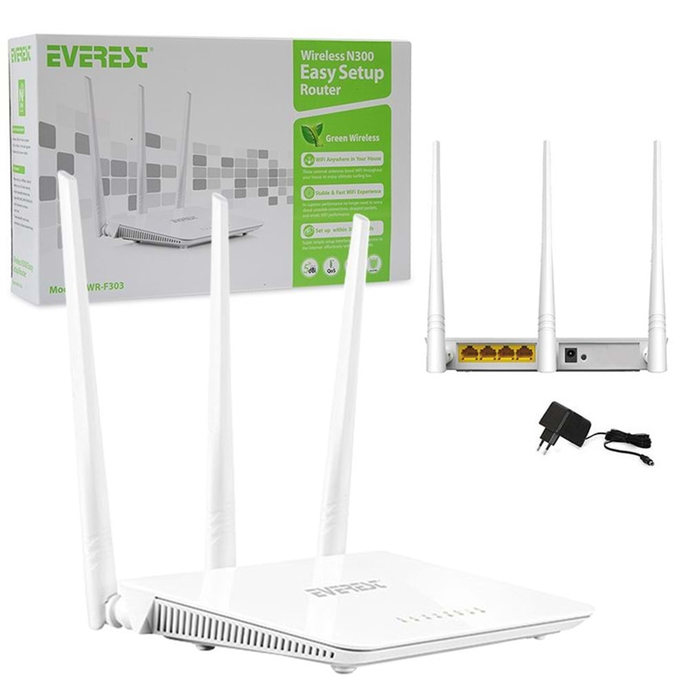 EVEREST EWR-F303 2.4GHZ 300MBPS WIRELESS ROUTER
