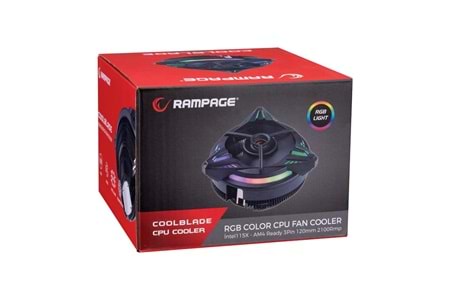 RAMPAGE COOLBLADE 1x120mm FANLI İŞLEMCİ SOĞUTUCU RGB RM-C03 GLOBAL