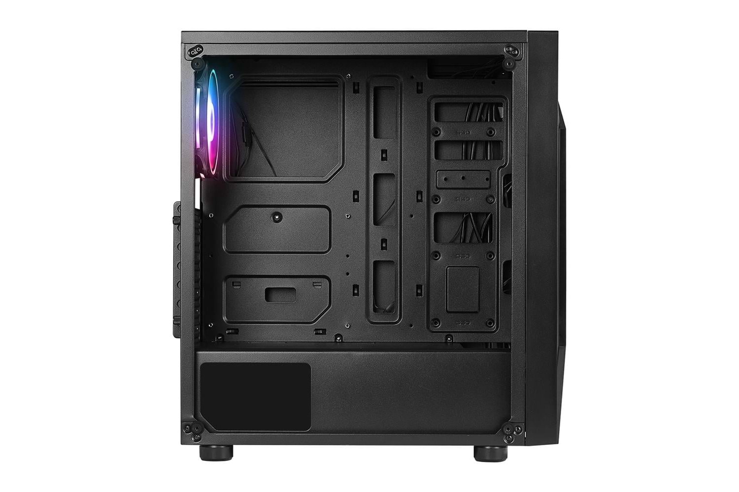 RAMPAGE TRI-ANGLE RGB 4X120MM FANLI MİDATX GAMİNG POWERSIZ OYUNCU KASASI