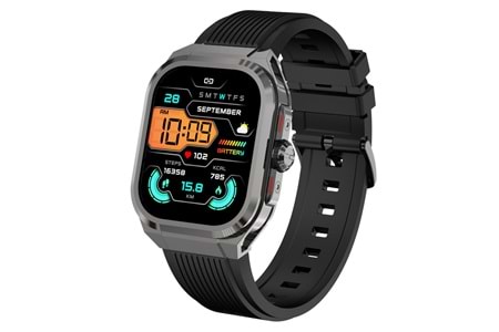 S-link Glowy W30 DaFit Uyumlu+ Bluetooth 1.96 Amodel Ekran 500mAh Batarya Siyah Akıllı Saat/ Smart Watch
