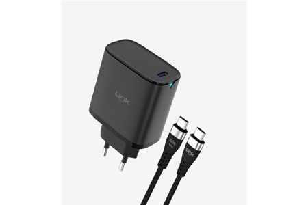 LİNKTECH C316 Safe 45W Hızlı Şarj Adaptörü ( USB-C OUTPUT ) + TİP - C KABLOLU PD 3.0 / QC 4.0 QUICK CHARGING TAKIM
