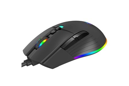 GAMEBOOSTER VİTAL USB RGB AYDINLATMALI SİYAH 12800 DPİ , 7 KEYS , 1000 HZ GAMİNG MOUSE