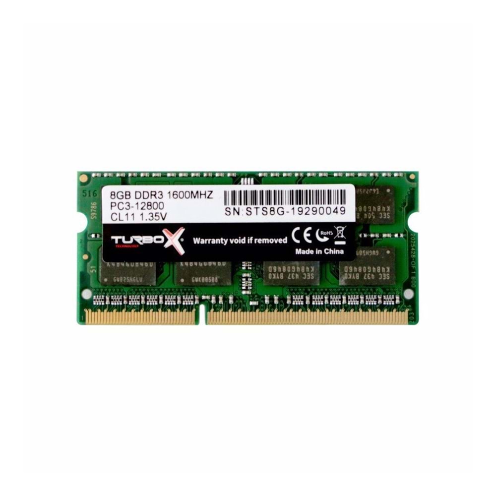 TURBOX EVORIN X 8GB DDR3 1600MHZ NB RAM
