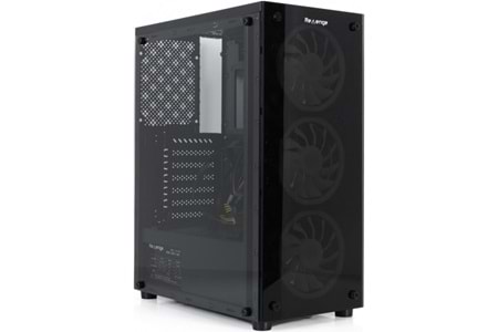 3 FANLI TEMPERLİ CAM AKRİLİK PANEL GAMİNG OYUNCU KASASI(POWERSIZ) - ( CLEAR )