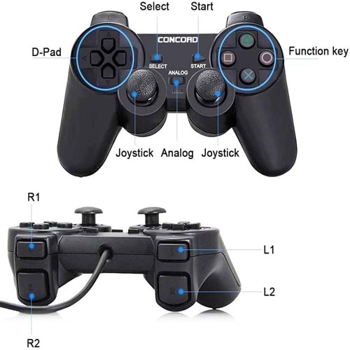 VAKUMLU GAMEPAD CONCORD C-850 PC D.SHOCK