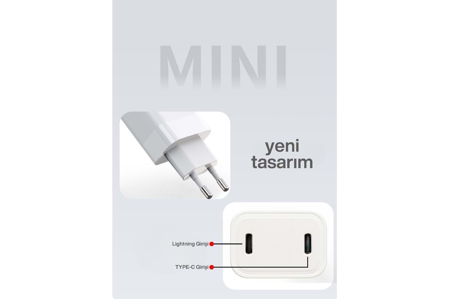 SPRANGE PLT-27 27W USB-L / USB-C PD Şarj Başlık Lightning – USB-C Data & Şarj Kablo