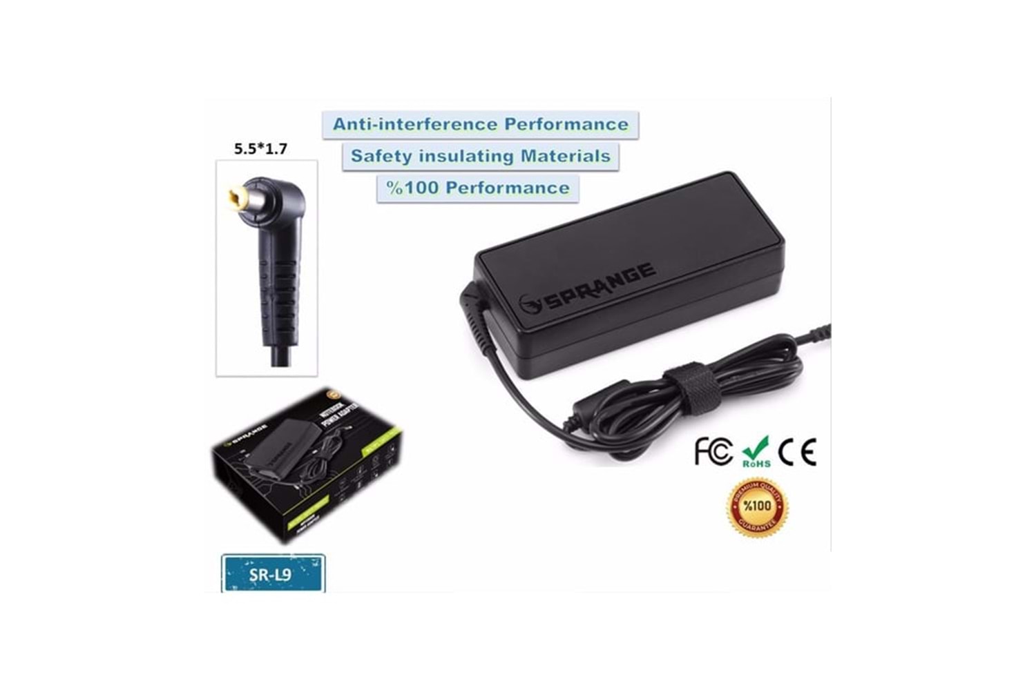 19.V 4.7A-5.5*1.7 ACER NOTEBOOK ADAPTÖRÜ SPRANGE SR-L9