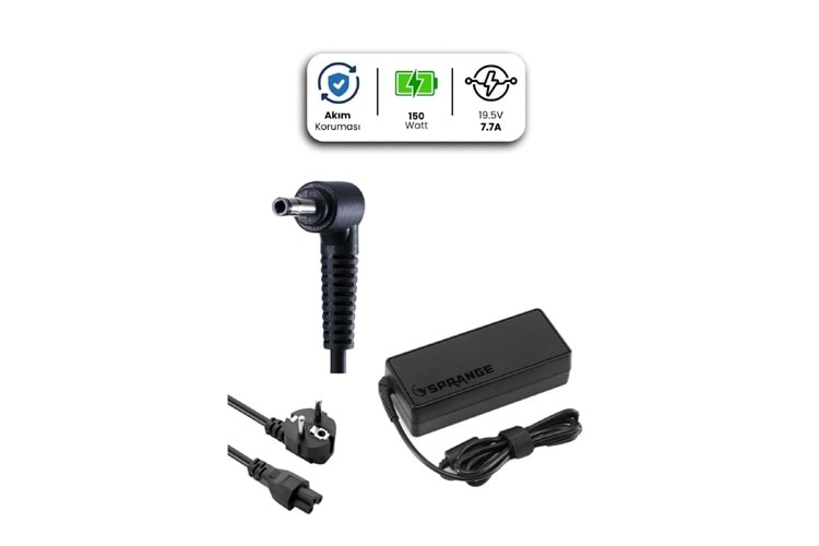 SPRANGE SR-L33 19.5V 7.7A 5.5*2.5mm 150W ASUS İçin Laptop Adaptör SRL33