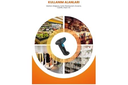 MPIA BS-2 KABLOSUZ 1D/2D STANDLI BARKOD & KAREKOD OKUYUCU