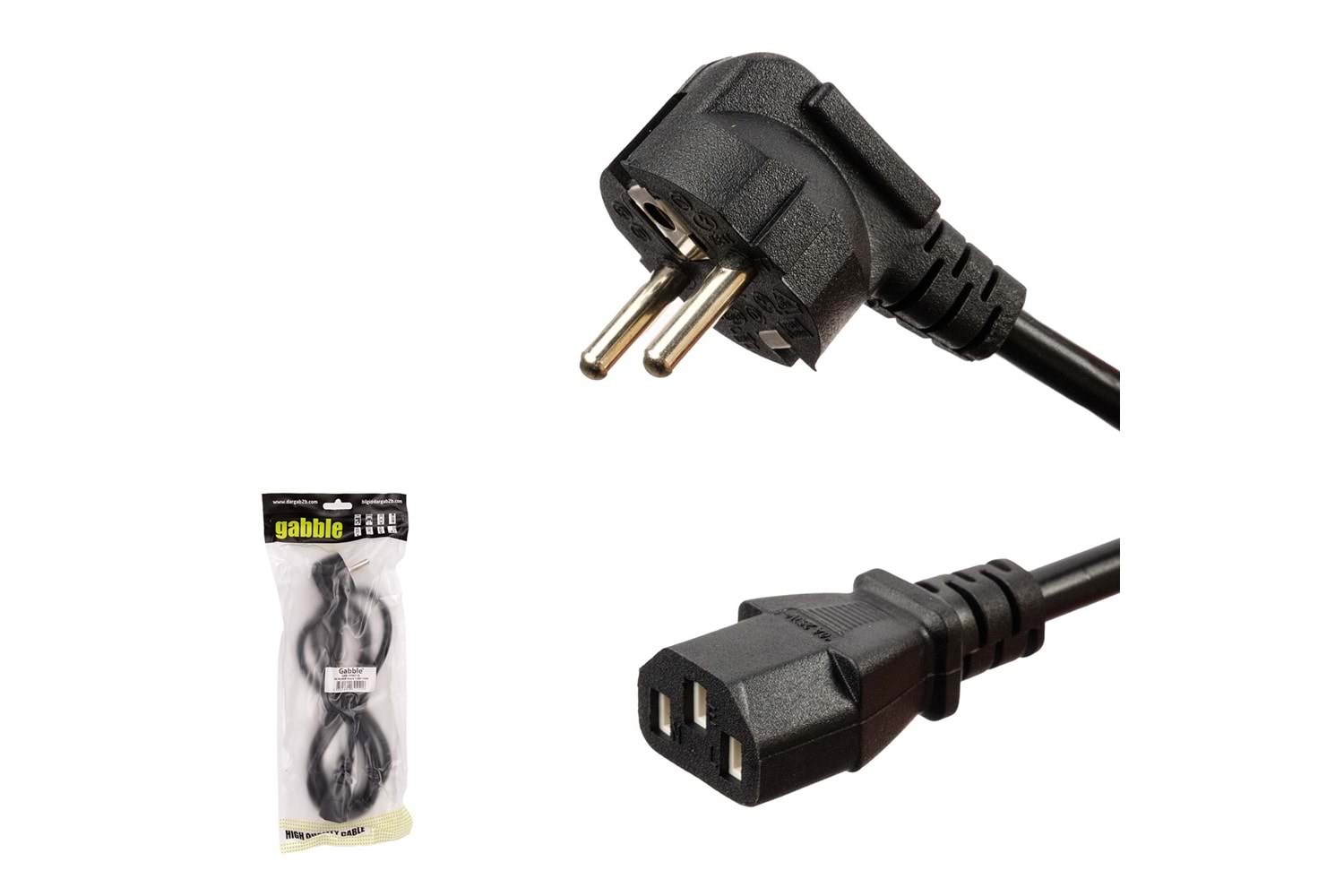 GABBLE GAB-PPK015 POWER KABLO POEŞTLİ 1.5 METRE 3*0,75MM