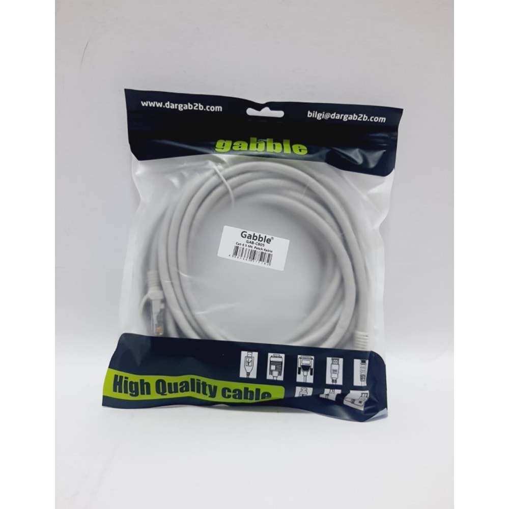 5 METRE ETHERNET PATCH CAT6 POSETLI KABLO GABC605
