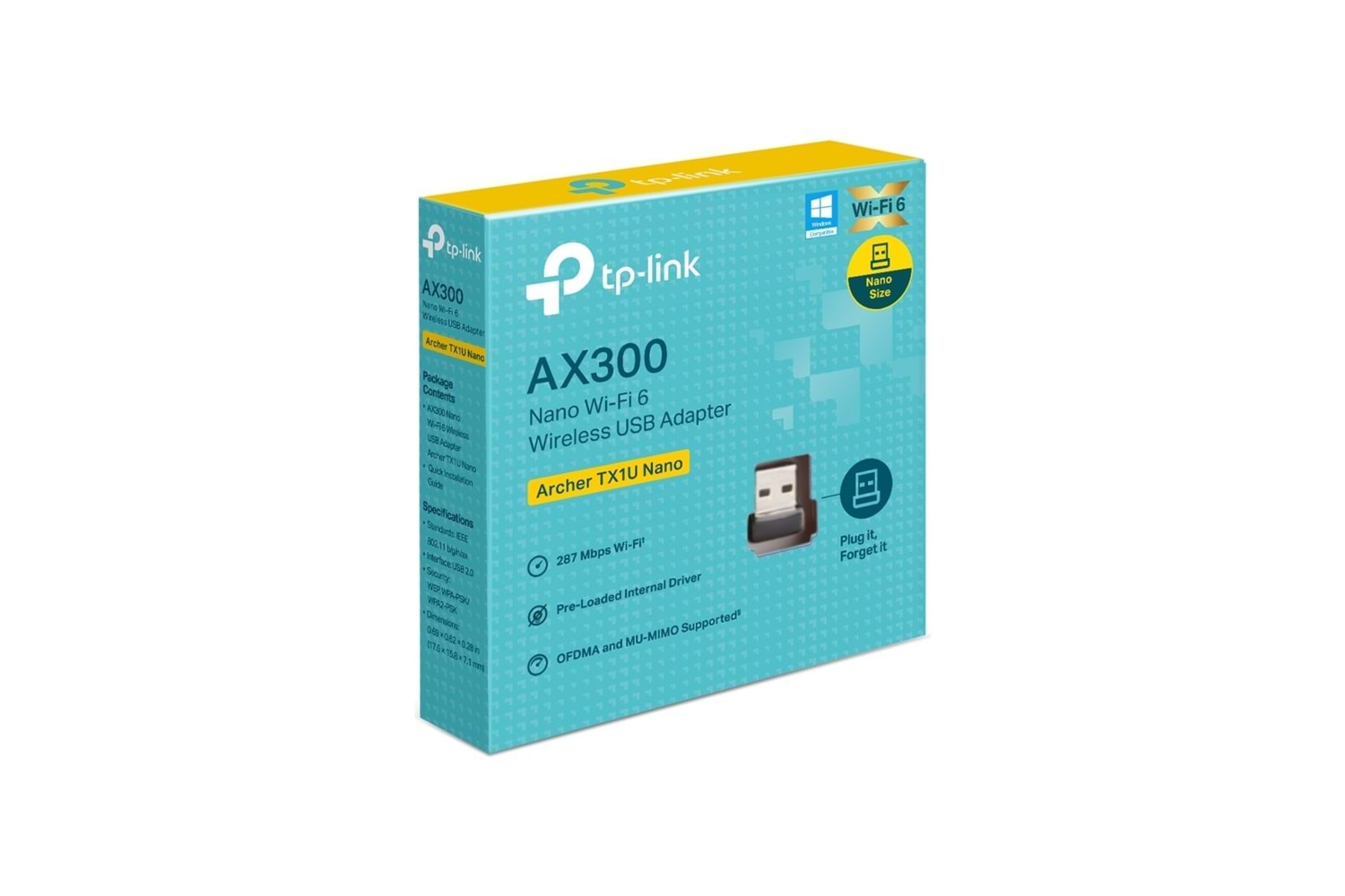 TP-LİNK ARCHER TX1U 300MBPS 2.4GHZ Wİ-Fİ 6 USB ADAPTÖR