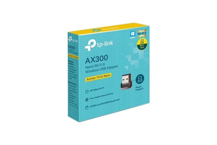 TP-LİNK ARCHER TX1U 300MBPS 2.4GHZ Wİ-Fİ 6 USB ADAPTÖR