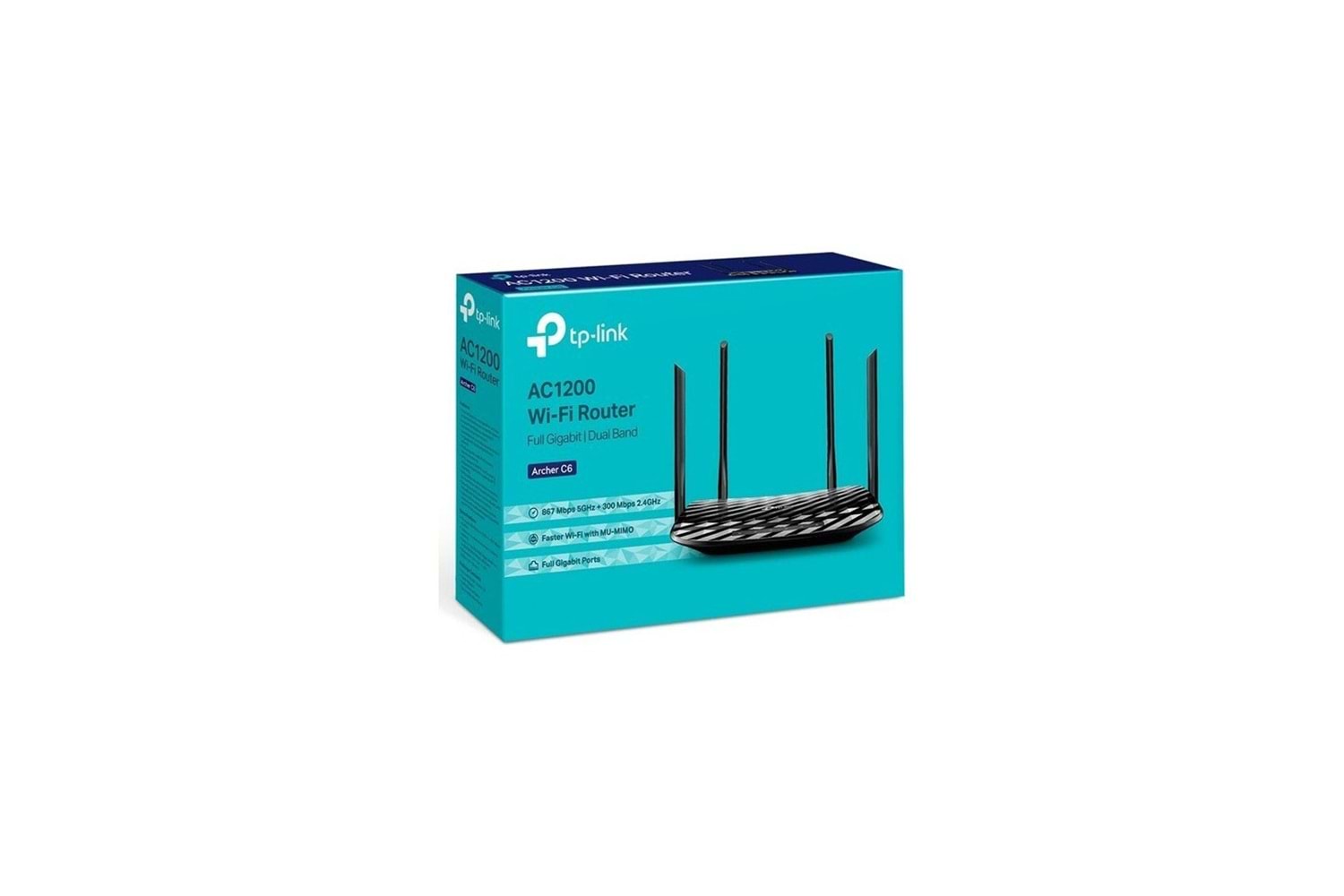 TP-LINK ARCHER C6 DUAL-BAND WİFİ 1200MBPS DUAL BAND GIGABIT WI-FI 6 ROUTER