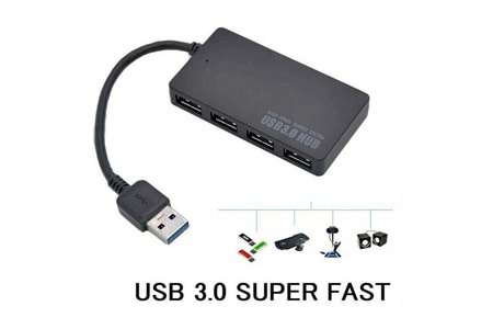 4 PORT ANAHTARLI USB 3.0 ÇOKLAYICI GAB-PUC304