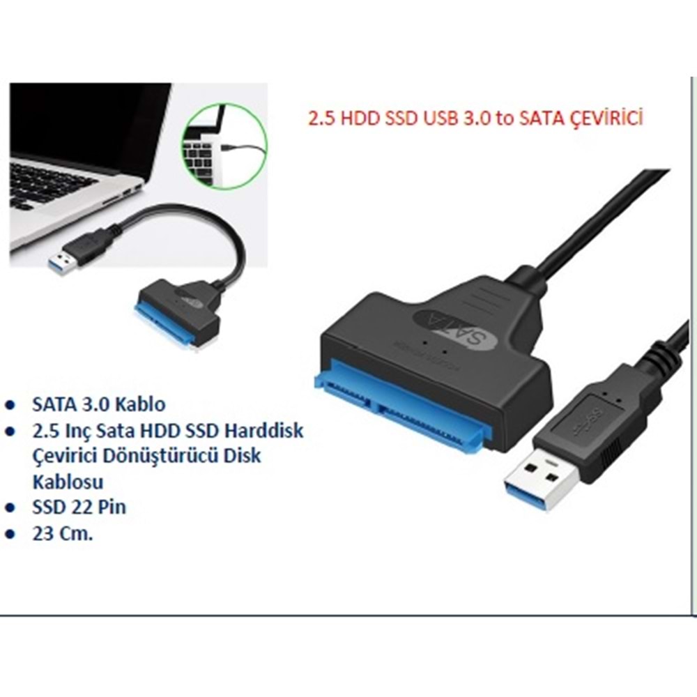 2.5 HDD SSD USB 3.0 TO SATA CEVIRICI C-588