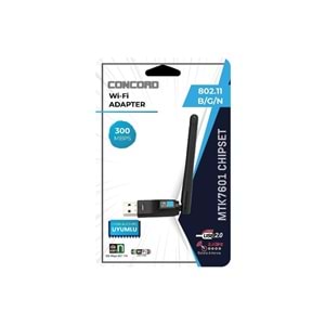 W7 ANTENLI UYDU ALICILI WI-FI ADAPTOR 300 MBPS USB 2.0