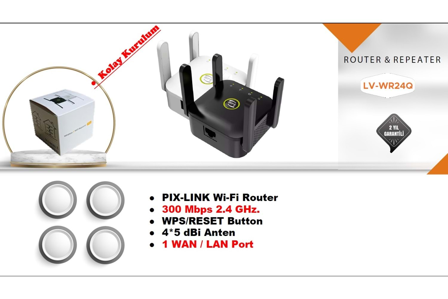 LV-WR24Q WIRELESS WİFİ ACCESSPOİNT