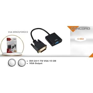 DVI TO VGA ÇEVİRİCİ 24+1 C553