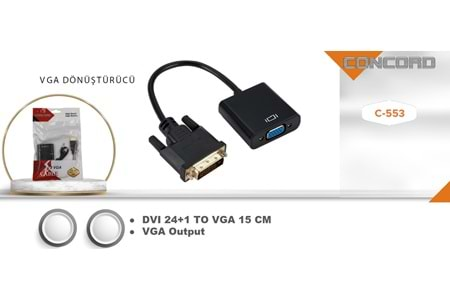 DVI TO VGA ÇEVİRİCİ 24+1 C553