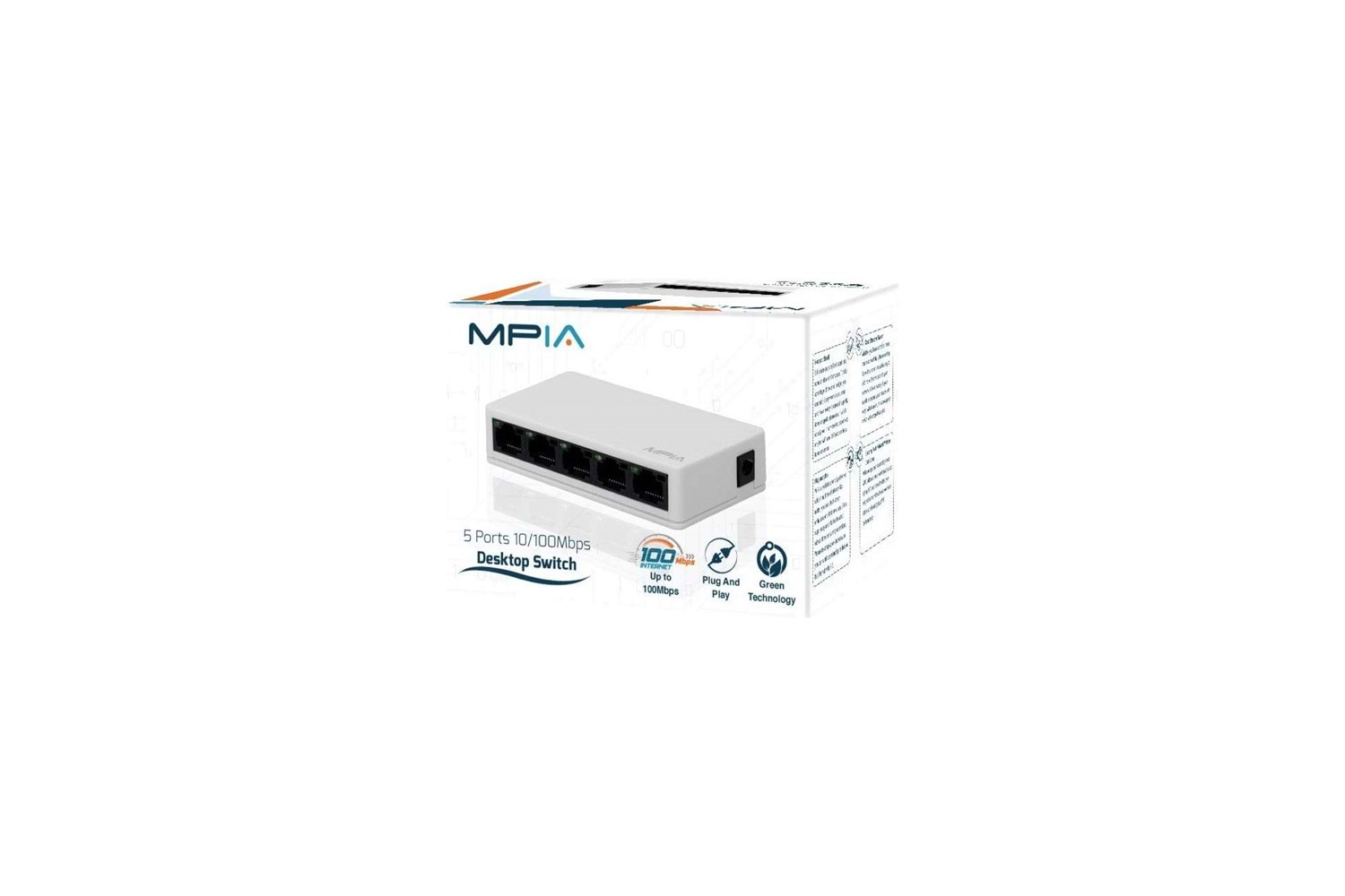 5 Port 10/100 Mbps SWITCH MPIA S5 S-5