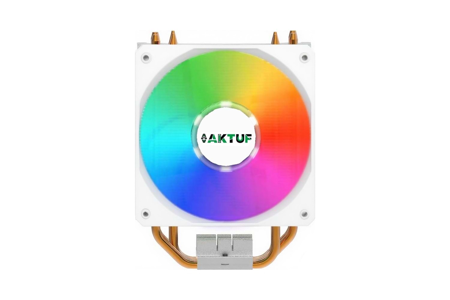 AKTUF AK2X RAİNBOW 2 BAKIR BORULU AMD/İNTEL KULE TİPİ YÜKSEK İŞLEMCİ SOĞUTUCUSU BEYAZ