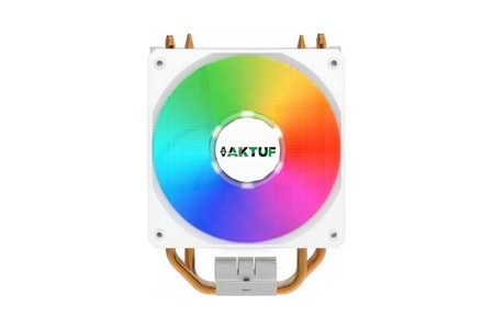 AKTUF AK2X RAİNBOW 2 BAKIR BORULU AMD/İNTEL KULE TİPİ YÜKSEK İŞLEMCİ SOĞUTUCUSU BEYAZ