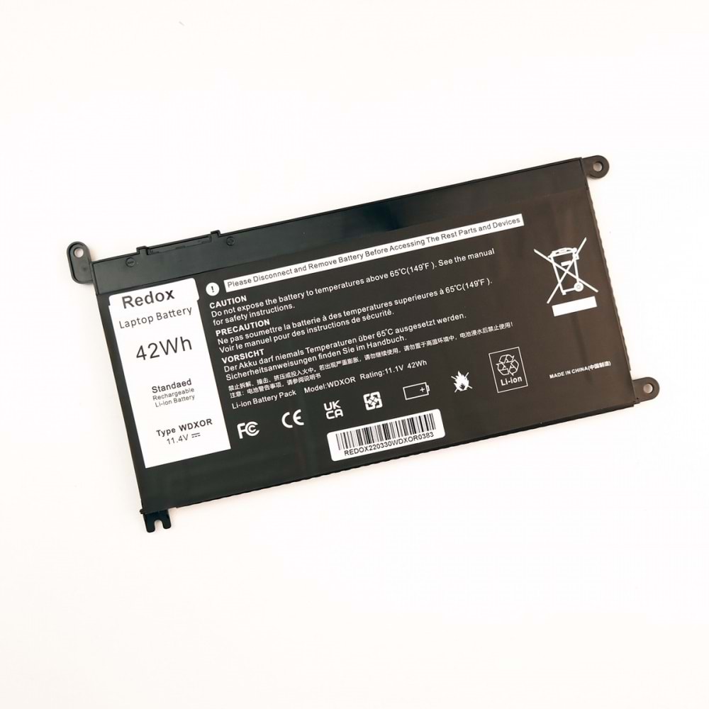 Dell Inspiron 15-5575, 15 5568 , 13 7368 , 7378 15-7579 , 15-5567 , 17-5000 WDXOR-3S1P YRDD6, P66F001 P75F, WDX0R Notebook Batarya Pil