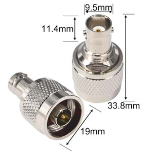 METAL BNC-CC TV ADAPTOR BAGLANTI KONEKTORU 100 LU PAKET