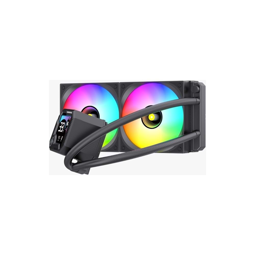 DARYUN BUZZ-V2 240MM Siyah Argb Yeni Nesil ISI Göstergeli Yüksek Performanslı Sıvı Soğutması