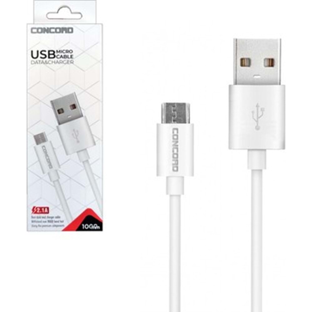 CONCORD C-321 2.1A Micro 1MT. Data ve Şarj Kablosu