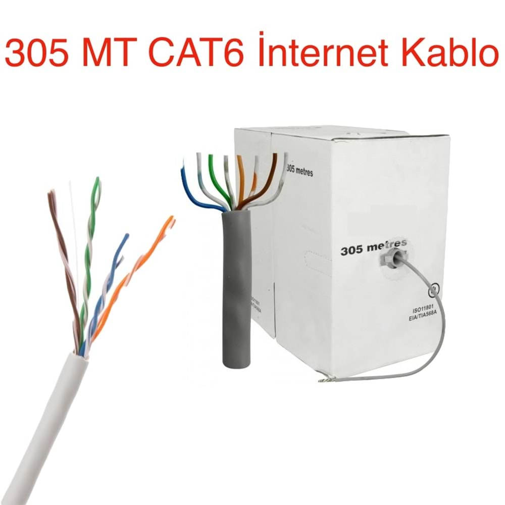 CAT6 305m Network Kablo 23 AWG/4P CONC. UTP A 527 MP-527