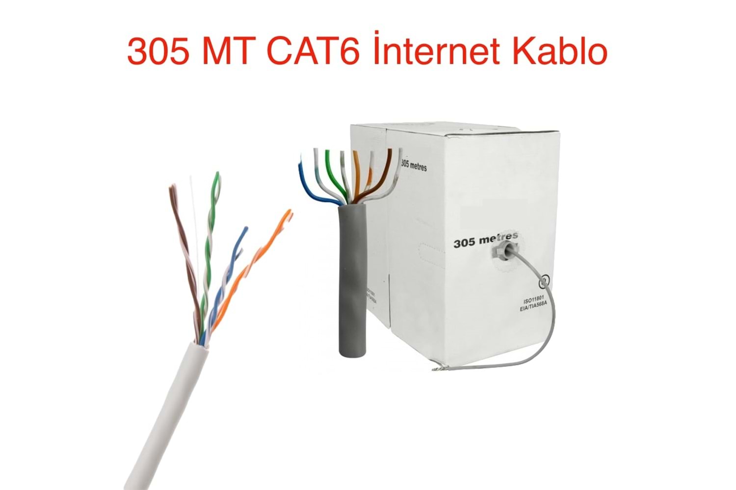 CAT6 305m Network Kablo 23 AWG/4P CONC. UTP A 527 MP-527
