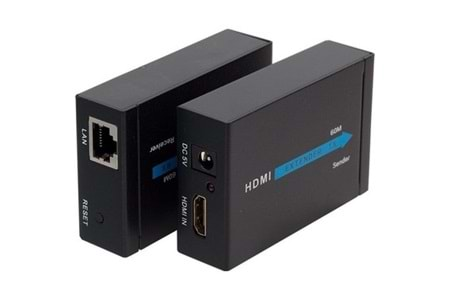 HDMI UZATMA EXTENDER HDMI Kablo Yerine 60 M Ethernet Kablo 5V 2A