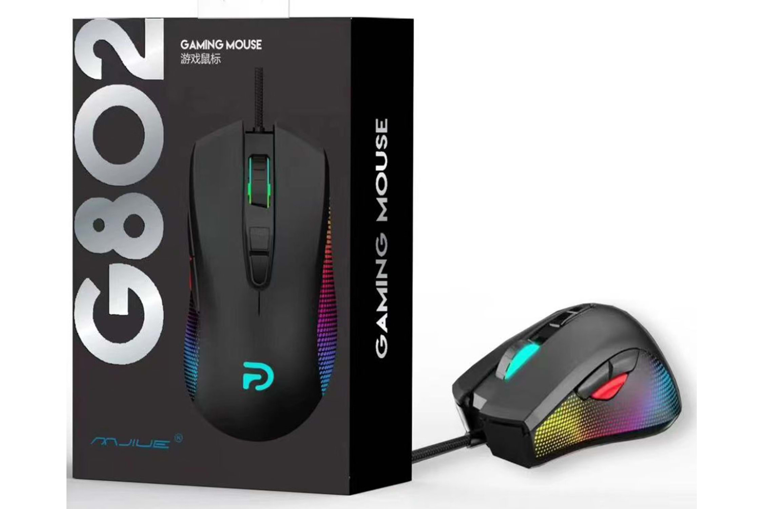 TRİO G802 7200DPİ SİYAH RGB BACKLIGHTING LEDLİ GAMİNG MOUSE