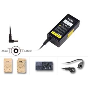 19V 3.42A 3.5*1.35 GRUNDİG - ACER - CASPER İNCE UÇ YENİ NESİL NOTEBOOK ADAPTÖR ( MATE) GR001