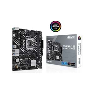 ASUS PRIME H610M-K D4 ARGB INTEL H610 LGA1700 DDR4 3200MHZ HDMI M2 USB3.2 ANAKART 12.13.14.NESIL