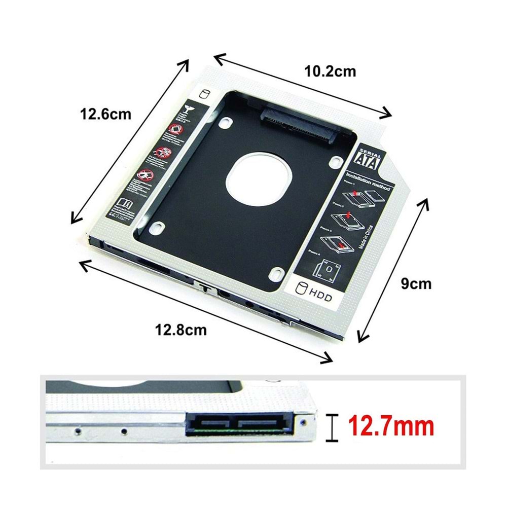 HDD KIZAK GAB-HC127 CADDY 12.7MM