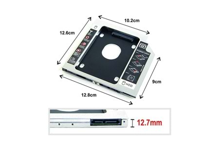 12.7MM CADDY HDD KIZAK GAB-HC127