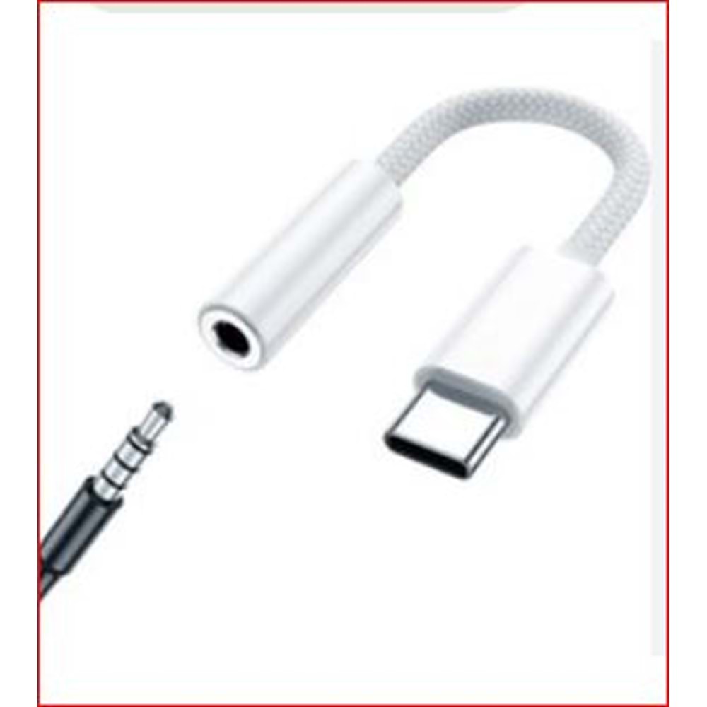 Hadron Hdx1040 Type-C To 3.5Mm F Çevirici Beyaz